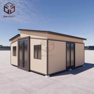 acheter Maison préfabriquée isolée pliable Container maison évolutive avec des panneaux de laine de roche online manufacture