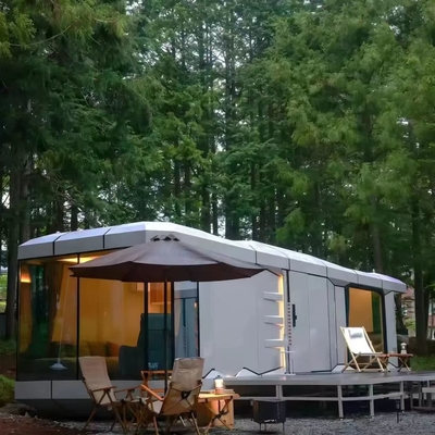 acheter Maison capsule spatiale en acier de 8 tonnes avec panneaux solaires et éclairage LED fabrication en ligne