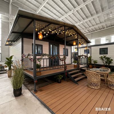 acheter 2-4 People Accommodated Luxury Prefabricated 20ft House with 2.0mm Bending Parts Steel Column Construction Design fabrication en ligne