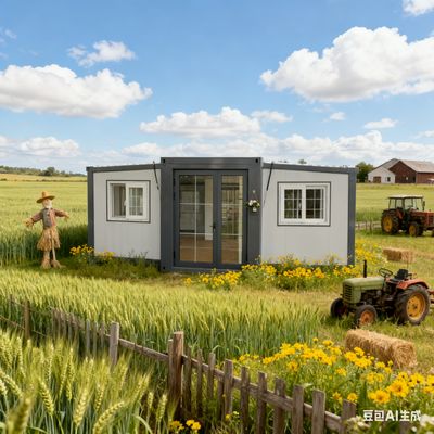 acheter Double Wing 20 Foot Container House with Balcony 37 Square Meters Floor Area and Bending Parts 2.0mm Bottom Beam online manufacture