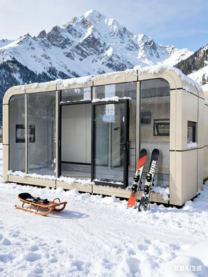 acheter Maison capsule Apple moderne et minimaliste, coupe-vent, oui, nombre de personnes accueillies : 2 personnes fabrication en ligne