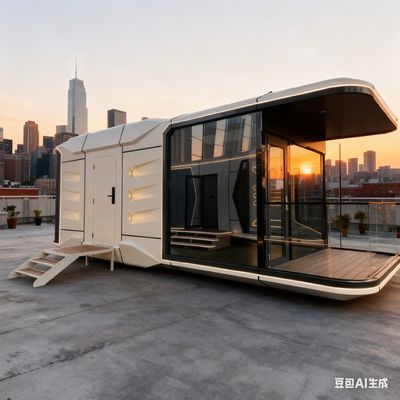 acheter Maison capsule spatiale moderne avec 3400 de hauteur, 3460 de largeur et intérieur en panneaux de pin européen de 9 mm fabrication en ligne