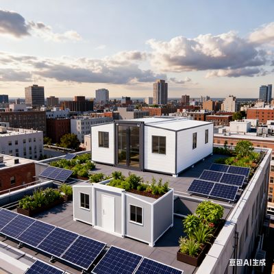 acheter Petite maison pliante préfabriquée à deux ailes de 56 mètres carrés L9000*W6220*H2480mm et plus de 30 ans de durée de vie fabrication en ligne