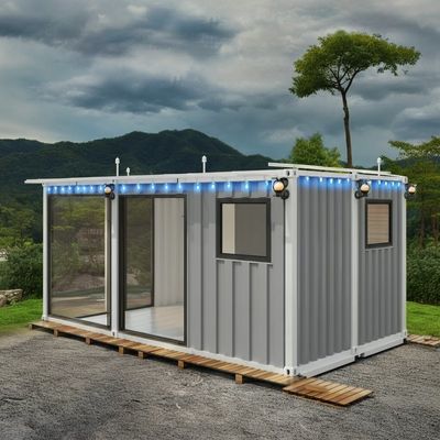 Maison de conteneurs préfabriquée convertie en maison modulaire 20 pieds