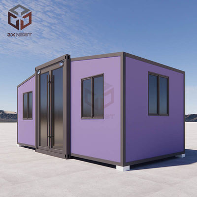 Maison préfabriquée moderne en acier mobile évolutive