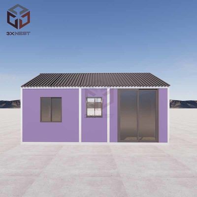 Métal ondulé 20 pieds conteneur à emballage plat Site de construction Logement temporaire