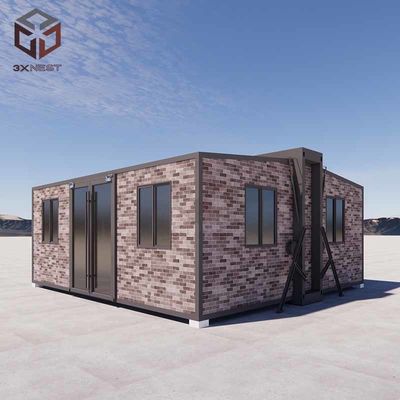 Maison de conteneurs pliables en acier préfabriqué étanche de luxe