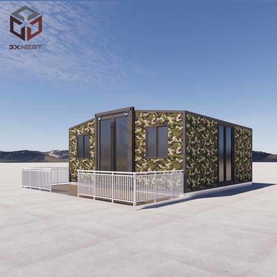 Grade 11 Résistance au vent Maison préfabriquée avec double porte en aluminium