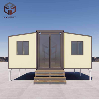 Maison de conteneurs à double aile à étape personnalisable avec balcon Isolation en EPS / PU / laine de roche