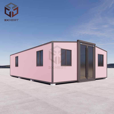 Petite maison de conteneur avec toit élargi avec mur sandwich EPS