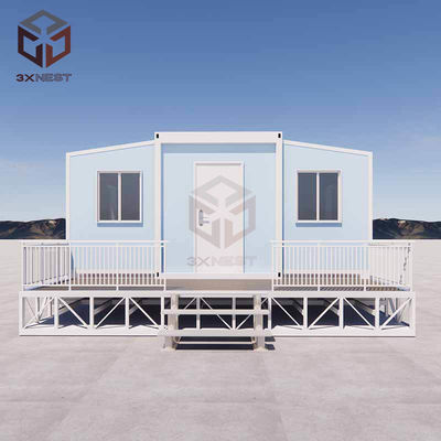 Maison préfabriquée personnalisable de 20 pieds avec fenêtres coulissantes / aluminium et toit en panneau sandwich