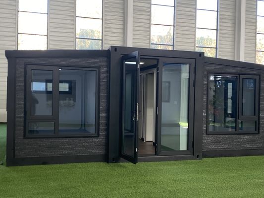 Résistance au vent Conteneur pliable de 20 pieds de surface de sol de 37 m2 Conçu pour les zones à fort vent Composants préassemblés