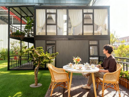 Chambres préfabriquées personnalisables à l'épreuve du feu à deux couches évolutives Résistance à la température et personnalisable