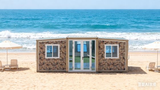 Container pliable de 20 pieds, toit à double pente personnalisable, facile à expédier