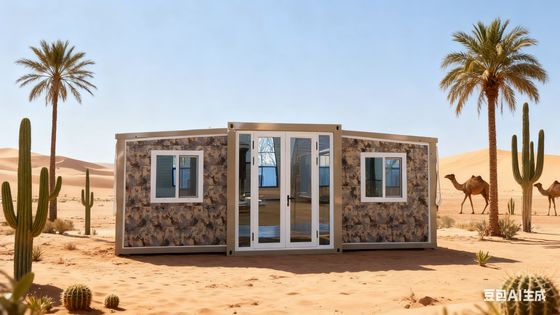 Cadre galvanisé en acier léger pliable contenant de 20 pieds avec panneau sandwich T50mm EPS