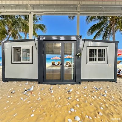 Expandable Double Wing 20ft Container House with 50mm/75mm Sandwich Panel, 2 KN/m2 Floor Loading, and Fire-resistant Materials