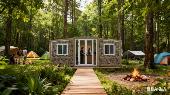 Conteneur pliable 20 pieds L5900*L2200*H2480mm Dimensions plié Système de plomberie PVC/PPR Distribution électrique standard