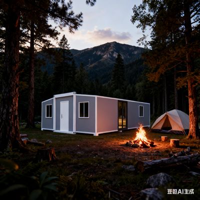 Maison pliante préfabriquée de 56 mètres carrés avec cadre latéral entièrement galvanisé et maison de conteneur pliable à assemblage rapide