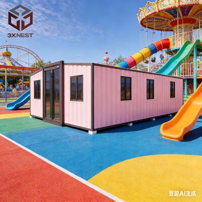 Maison container extensible ignifuge de 40 pieds avec 72 mètres carrés d'espace de vie personnalisable