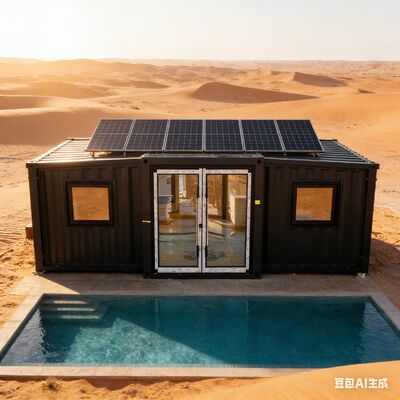 Contenant pliable de 20 pieds avec résistance au vent de catégorie 5 cadre principal entièrement galvanisé et isolation thermique du son pour logements modulaires