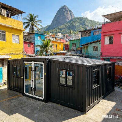 Conteneur pliable de 20 pieds entièrement galvanisé avec isolation thermique et phonique pour maisons préfabriquées modernes