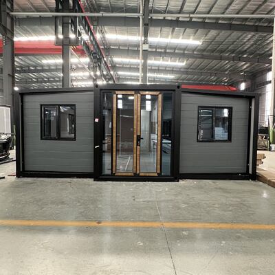 Conteneur pliable de 20 pieds avec performance sismique de niveau 8 et dimensions pliées L5900 L2200 H2480mm, avec cadre latéral entièrement galvanisé