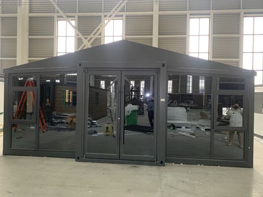 Récipient pliable de 20 pieds entièrement galvanisé à carénage latéral avec résistance au vent 4,18 KN/m2 et durée de vie de 30-40 ans